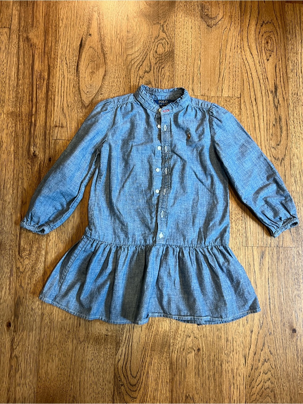 Polo by Ralph Lauren Light Blue Chambray Button-Front Dress Top